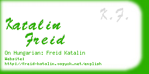 katalin freid business card